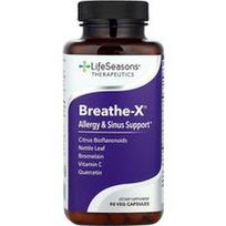 LifeSeasons, „Breathe-X®“, alergijos ir sinusų palaikymas, 90 vegetariškų kapsulių