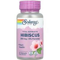 Solaray, Gyvybiniai ekstraktai, hibiskas, 60 daržovių kapsulių