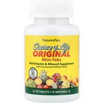NaturesPlus, „Source of Life®“, originalios mini tabletės, multivitaminų ir mineralų papildas, 90 tablečių