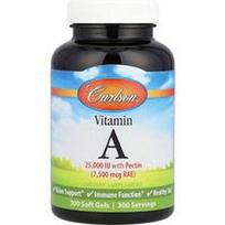 Carlson, Vitaminas A, 7 500 mcg RAE (25 000 TV), 300 minkštųjų kapsulių