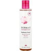 DERMA E, „Essentials“, spindesio suteikiantis tonikas su glikolio rūgštimi ir raudonuoju ankštiniu vaistu, 175 ml