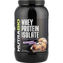 NutraBio, Išrūgų baltymų izoliatas, mėlynių bandelė, 2 svarai (907 g)