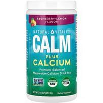 Natural Vitality, CALM Plus kalcio gėrimų mišinys, aviečių ir citrinų skonio, 454 g (16 oz)