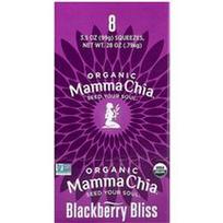 Mamma Chia, Organinės Chia Squeeze®, gyvybingumo užkandis, gervuogių palaima, 8 išspaudimai, po 99 g