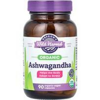 Oregon's Wild Harvest, Organinė ašvaganda, 90 ekologiškų veganiškų kapsulių (400 mg vienoje kapsulėje)