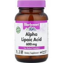Bluebonnet Nutrition, Alfa lipoinė rūgštis, 600 mg, 60 augalinių kapsulių