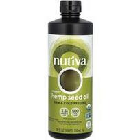 Nutiva, Organinis kanapių sėklų aliejus, žalias ir šalto spaudimo, 710 ml