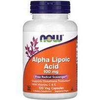 NOW Foods, Alfa lipoinė rūgštis, 100 mg, 120 vegetariškų kapsulių