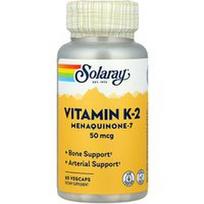 Solaray, Vitaminas K-2 Menachinone-7, 50 mcg, 60 VegCaps