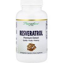 Paradise Herbs, Resveratrolio aukščiausios kokybės ekstraktas, 180 vegetariškų kapsulių (100 mg vienoje kapsulėje)
