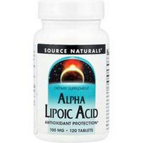Source Naturals, Alfa lipoinė rūgštis, 100 mg, 120 tablečių