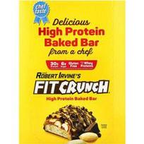 FITCRUNCH, Daug baltymų turintis keptas batonėlis su žemės riešutų sviestu, 12 batonėlių po 88 g (3,10 uncijos)
