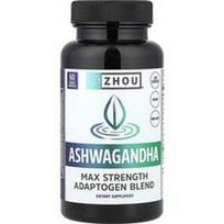 Zhou Nutrition, Ashwagandha, 60 daržovių kapsulių