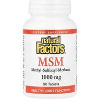 Natural Factors, MSM, 1 000 mg, 90 tablečių