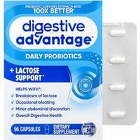 Schiff, „Digestive Advantage®“, kasdieniai probiotikai + laktozės palaikymas, 96 kapsulės
