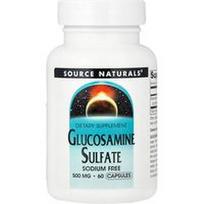 Source Naturals, Gliukozamino sulfatas, be natrio, 500 mg, 60 kapsulių
