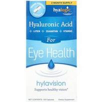 Hyalogic, Hylavision, hialurono rūgštis + liuteinas + zeaksatinas + vitaminai, 120 kapsulių