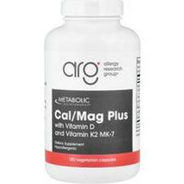 Metabolic Maintenance, „Cal/Mag Plus“ su vitaminu D ir vitaminu K2 MK-7, 180 vegetariškų kapsulių
