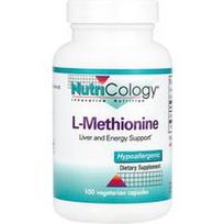 Nutricology, L-metioninas, 500 mg, 100 vegetariškų kapsulių