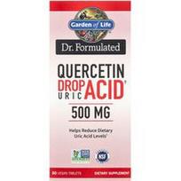 Garden of Life, Dr. Formula, Quercetin Drop šlapimo rūgštis, 500 mg, 60 veganiškų tablečių