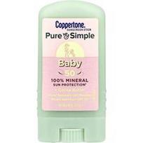 Coppertone, Baby, Pure & Simple apsaugos nuo saulės lazdelė, SPF 50, 0,49 uncijos (13,9 g)