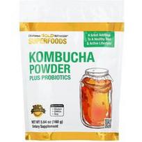 California Gold Nutrition, „Superfoods“, kombučios milteliai (su kombučia, fermentuotu obuolių sidro actu ir tirpiomis tapijokos skaidulomis) bei probiotikai, 160 g