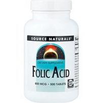 Source Naturals, Folio rūgštis, 800 mcg, 500 tablečių