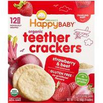 Happy Family Organics, Ekologiški kramtukai, braškės ir burokėliai su burnočiais, 12 pakuočių, po 0.14 uncijos (4 g)