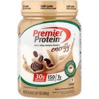 Premier Protein, 100% išrūgų baltymų milteliai su energija, Cafe Latte, 23.9 oz (680 g)