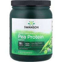 Swanson Vitamins, 100% ekologiški žirnių baltymų milteliai, be skonio, 1,1 svaro (503 g)