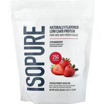 Isopure, Mažai angliavandenių turintys baltymų milteliai, braškių skonio, 454 g