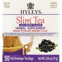 Hyleys Tea, Plona arbata, Acai uogų, 50 folijos vokų arbatos maišeliai, 2.64 oz (75 g)