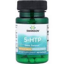 Swanson Vitamins, 5-HTP, 200 mg, 60 kapsulių