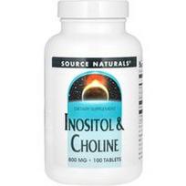 Source Naturals, Inozitolis ir cholinas, 100 tablečių