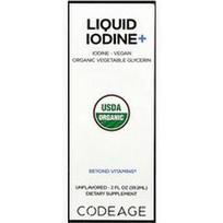 Codeage, Skystas jodas+, beskonis, 59,2 ml (2 skysčio uncijos)