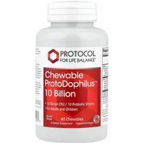 Protocol for Life Balance, Kramtomosios tabletės ProtoDophilus™, 10 milijardų, 60 kramtomųjų tablečių