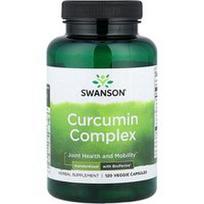 Swanson Vitamins, Kurkumino kompleksas, standartizuotas su BioPerine®, 120 daržovių kapsulių