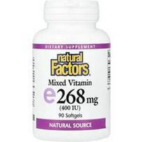 Natural Factors, Mišrus vitaminas E, 268 mg (400 TV), 90 minkštųjų kapsulių