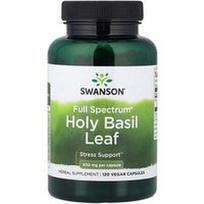 Swanson Vitamins, Pilno spektro® šventojo baziliko lapas, 400 mg, 120 veganiškų kapsulių