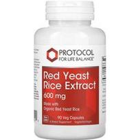 Protocol for Life Balance, Raudonųjų mielių ryžių ekstraktas, 600 mg, 90 daržovių kapsulių