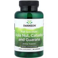 Swanson Vitamins, Pilno spektro® kolos riešutas, catuaba ir guarana, 90 kapsulių