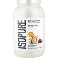 Isopure, Nuliniai angliavandenių turintys baltymų milteliai, vanilės ir sūdytos karamelės skonio, 1,3 kg