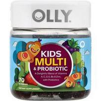 OLLY, Vaikiški multivitaminų ir probiotikų guminukai, „Num“ uogų skonio, 70 guminukų