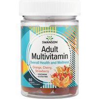 Swanson Vitamins, Suaugusiųjų multivitaminų guminukai, apelsinų, vyšnių, braškių, 60 guminukų