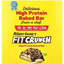 FITCRUNCH, Daug baltymų keptas batonėlis, šokoladinis žemės riešutų sviestas, 9 batonėliai, po 1.62 uncijos (46 g)