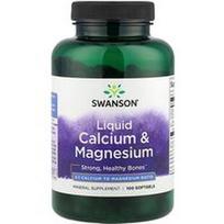 Swanson Vitamins, Skystas kalcis ir magnis, 100 minkštųjų gelių