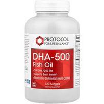 Protocol for Life Balance, DHA-500, žuvų taukai, 120 minkštųjų gelių