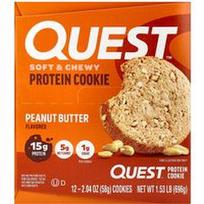 Quest Nutrition, baltyminiai sausainiai su žemės riešutų sviestu, 12 sausainių po 58 g