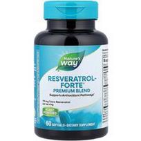 Nature's Way, „Resveratrol Forte®“, aukščiausios kokybės mišinys, 60 minkštųjų kapsulių