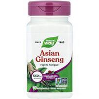 Nature's Way, Azijos ženšenis, 550 mg, 60 veganiškų kapsulių